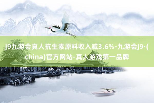 j9九游会真人抗生素原料收入减3.6%-九游会J9·(china)官方网站-真人游戏第一品牌